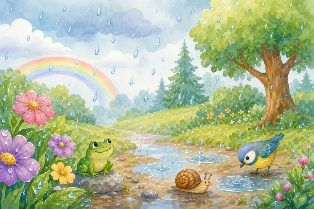 Riddle: 谜语：小雨滴 · Riddle: The Little Raindrop