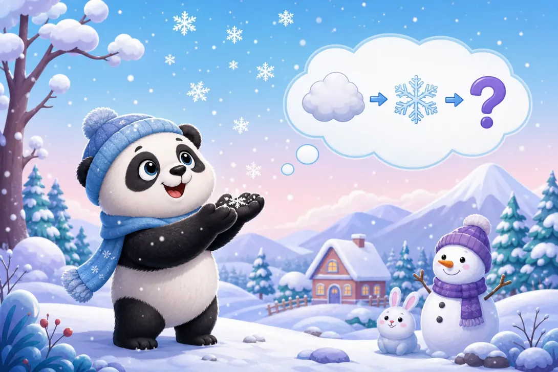 Riddle: 谜语：白色冷冷的 · Riddle: White and Cold
