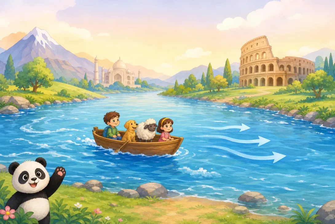 Brain Teaser: 过河的船 · River Crossing Puzzle