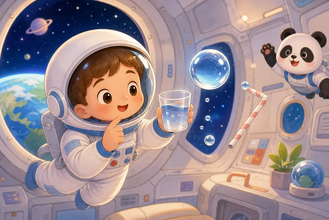 Brain Teaser: 太空喝水 · Space Water Brain Teaser
