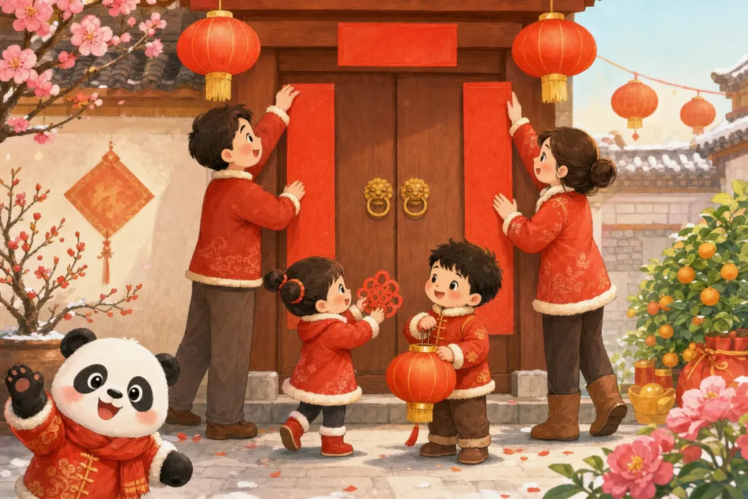 Fun Fact: 春节贴春联 · Spring Festival Couplets