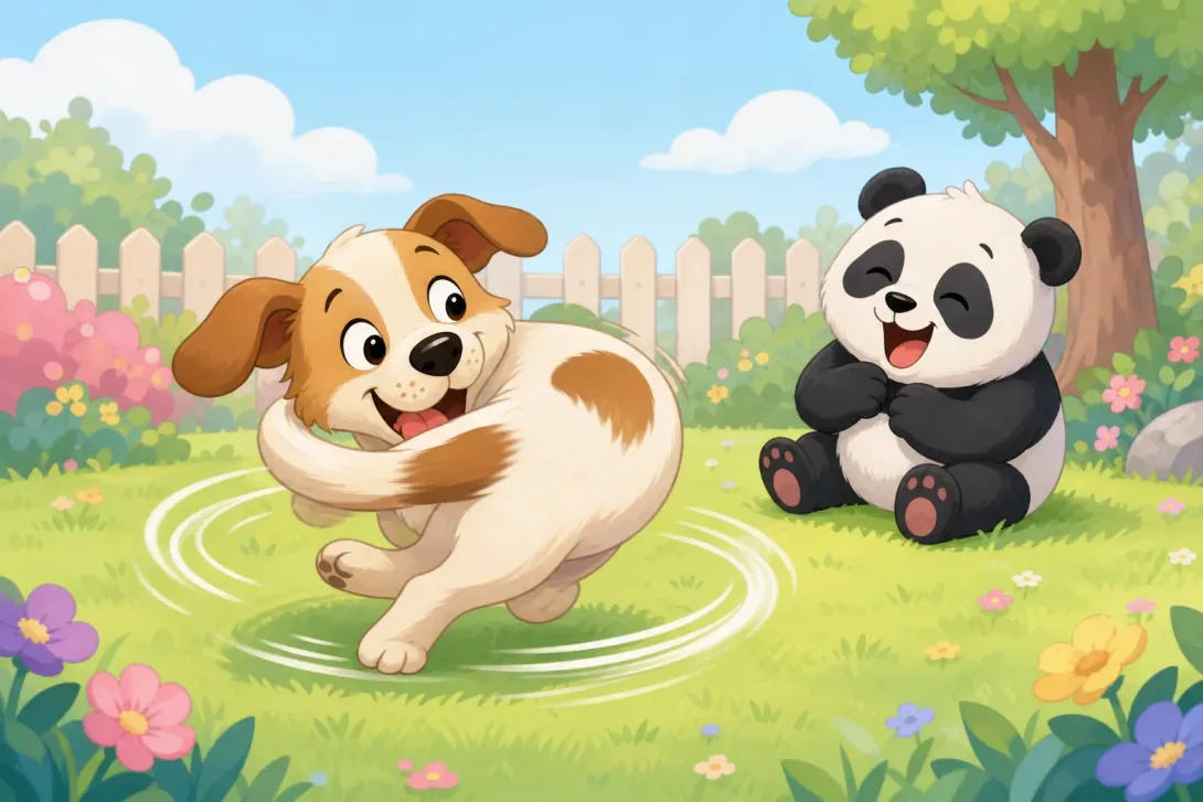 Joke: 小狗追尾巴 · The Dog Chases Its Tail
