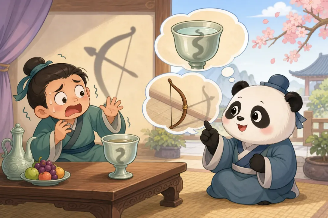 Idiom: 成语“杯弓蛇影” · The Idiom 'Seeing a Snake in a Cup'