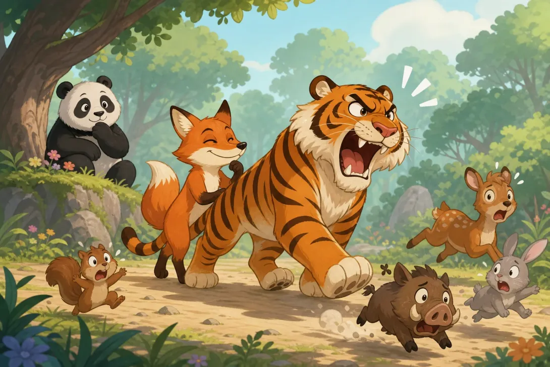 Idiom: 成语“狐假虎威” · The Idiom 'The Fox Borrows the Tiger's Power'