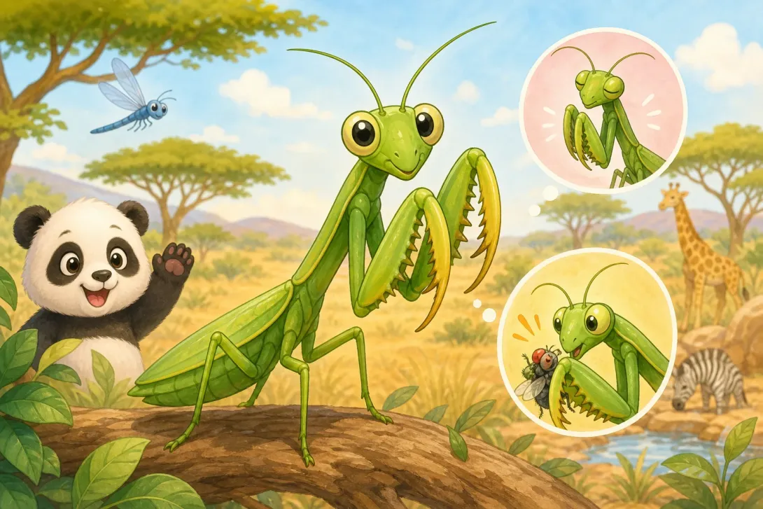 Fun Fact: 螳螂的祈祷姿势 · The Mantis's Praying Pose