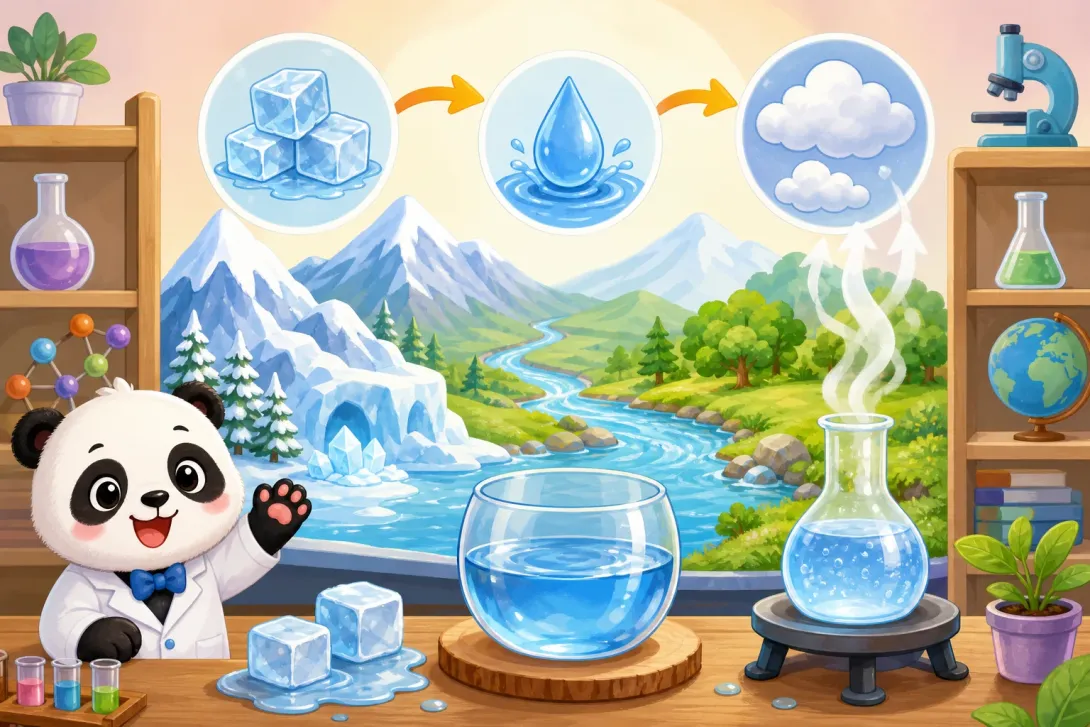 Fun Fact: 水的三种状态 · The Three States of Water