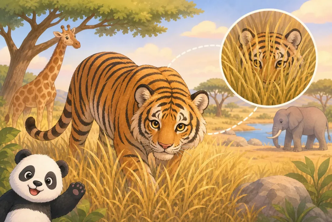 Fun Fact: 老虎的条纹伪装 · The Tiger's Striped Camouflage