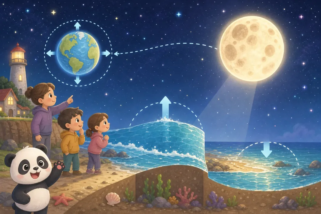 Fun Fact: 潮汐与月亮 · Tides and the Moon