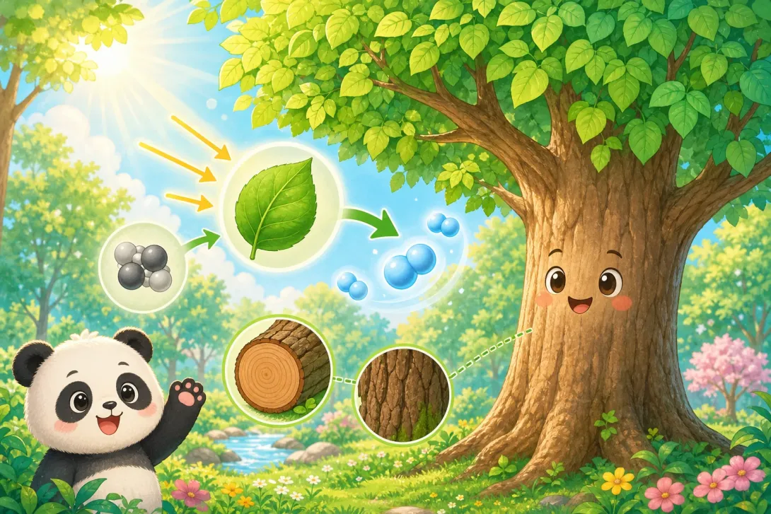 Fun Fact: 大树制造氧气 · Trees Make Oxygen