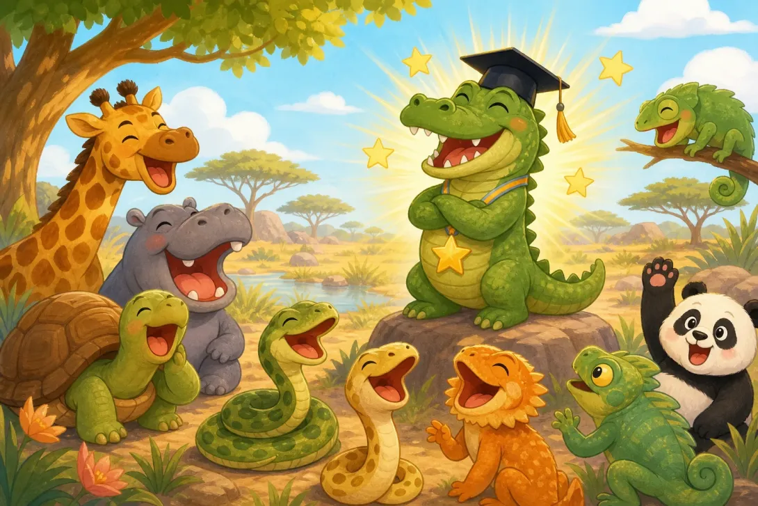 Joke: 乌龟上学记 · Turtle Goes to School