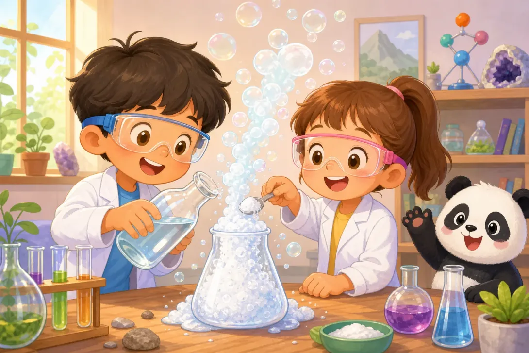 Fun Fact: 醋和小苏打的化学反应 · Vinegar and Baking Soda Reaction