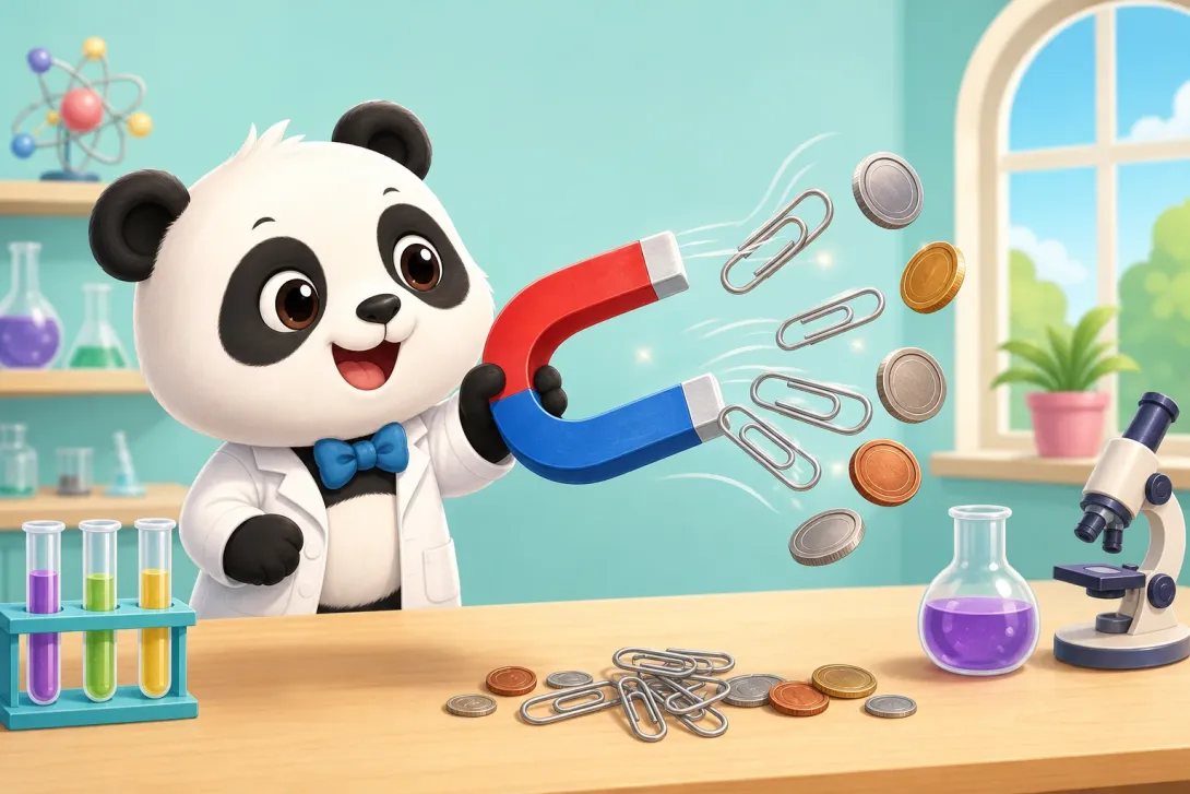 Brain Teaser: 磁铁能吸什么？ · What Can a Magnet Attract?