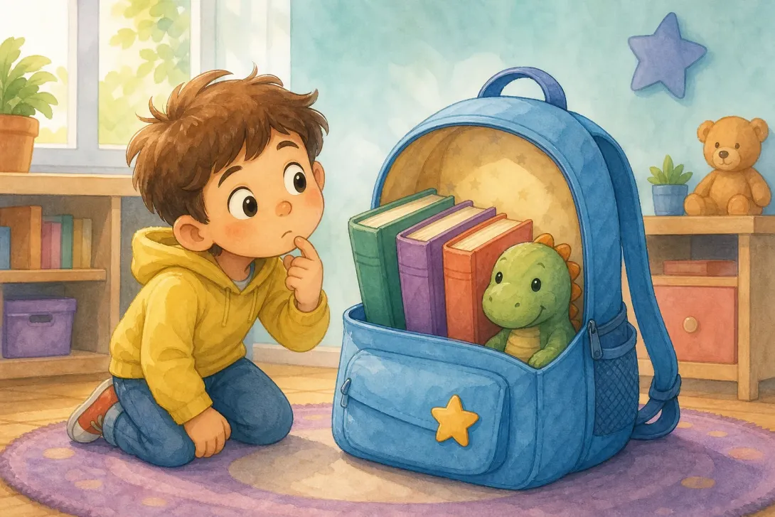 Brain Teaser: 书包里的东西 · What Is Inside the Schoolbag?