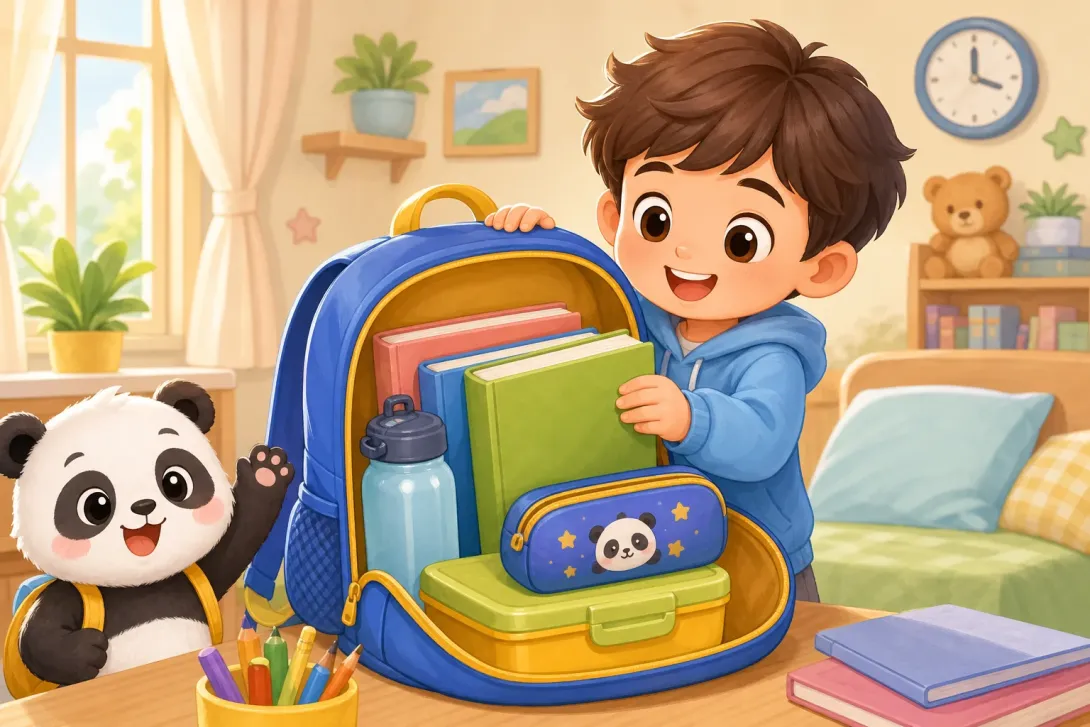 Fun Fact: 书包里有什么 · What's in the Schoolbag? — Morning comes and you grab your school bag
