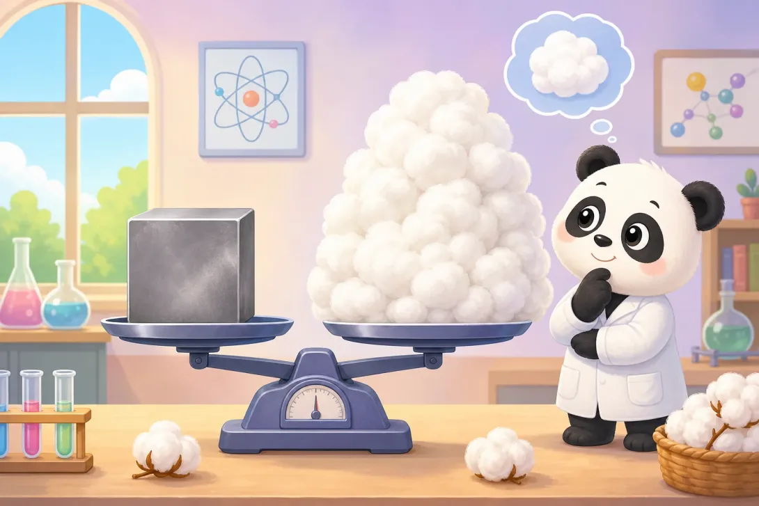 Brain Teaser: 一千克铁和棉花哪个更重？ · Which Is Heavier: 1 kg of Iron or 1 kg of Cotton?