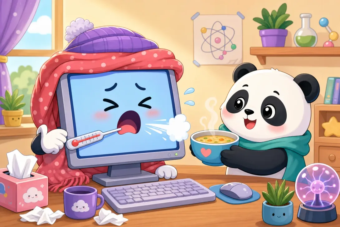 Joke: 电脑为什么会感冒？ · Why Did the Computer Catch a Cold?