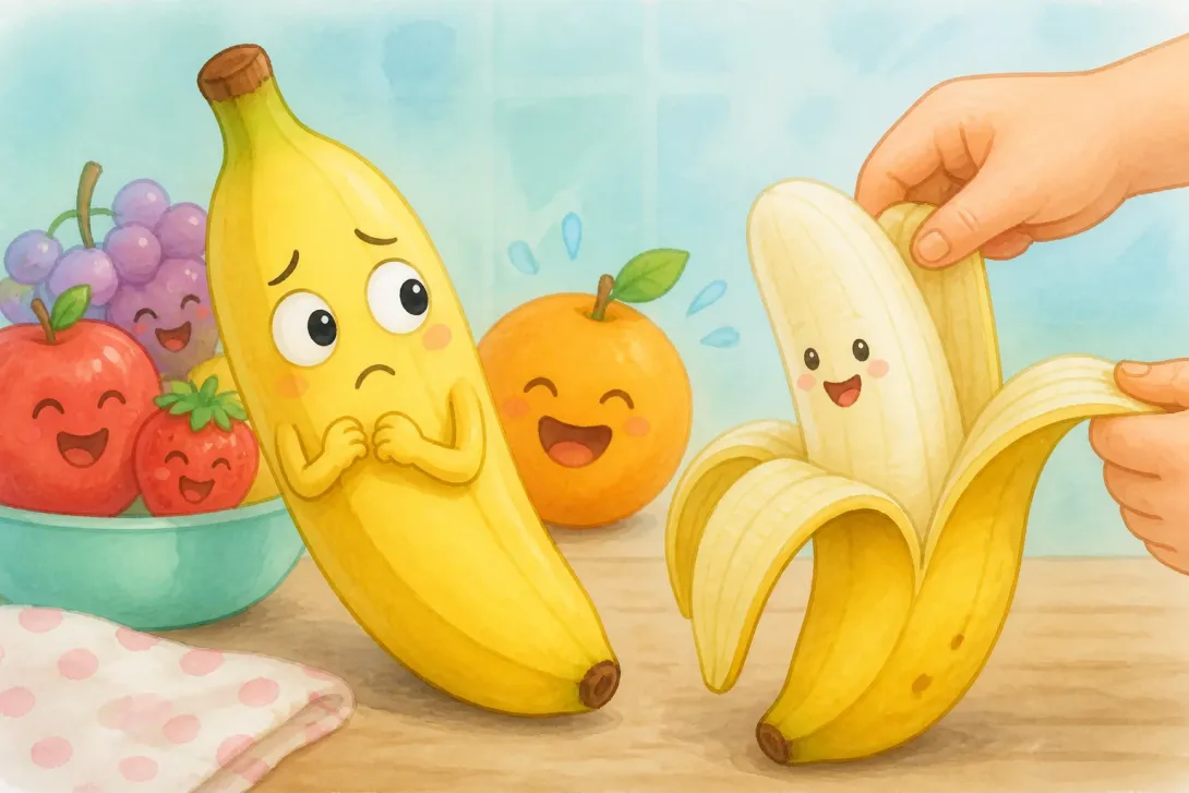 Joke: 害羞的香蕉 · Why Don't Bananas Ask Questions?