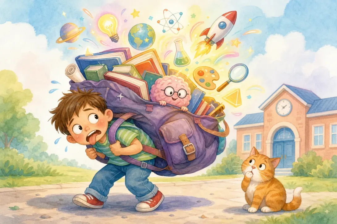 Joke: 为什么书包那么重？ · Why Is the Schoolbag So Heavy?