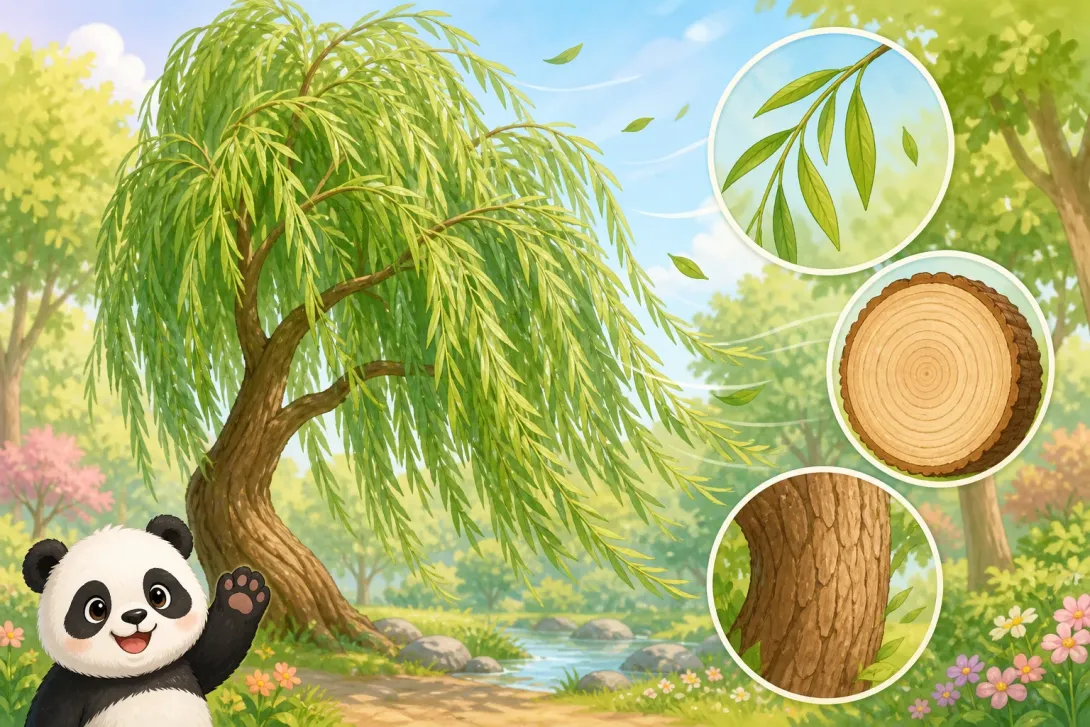 Fun Fact: 柳树的柔软枝条 · Willow Branches Are Soft